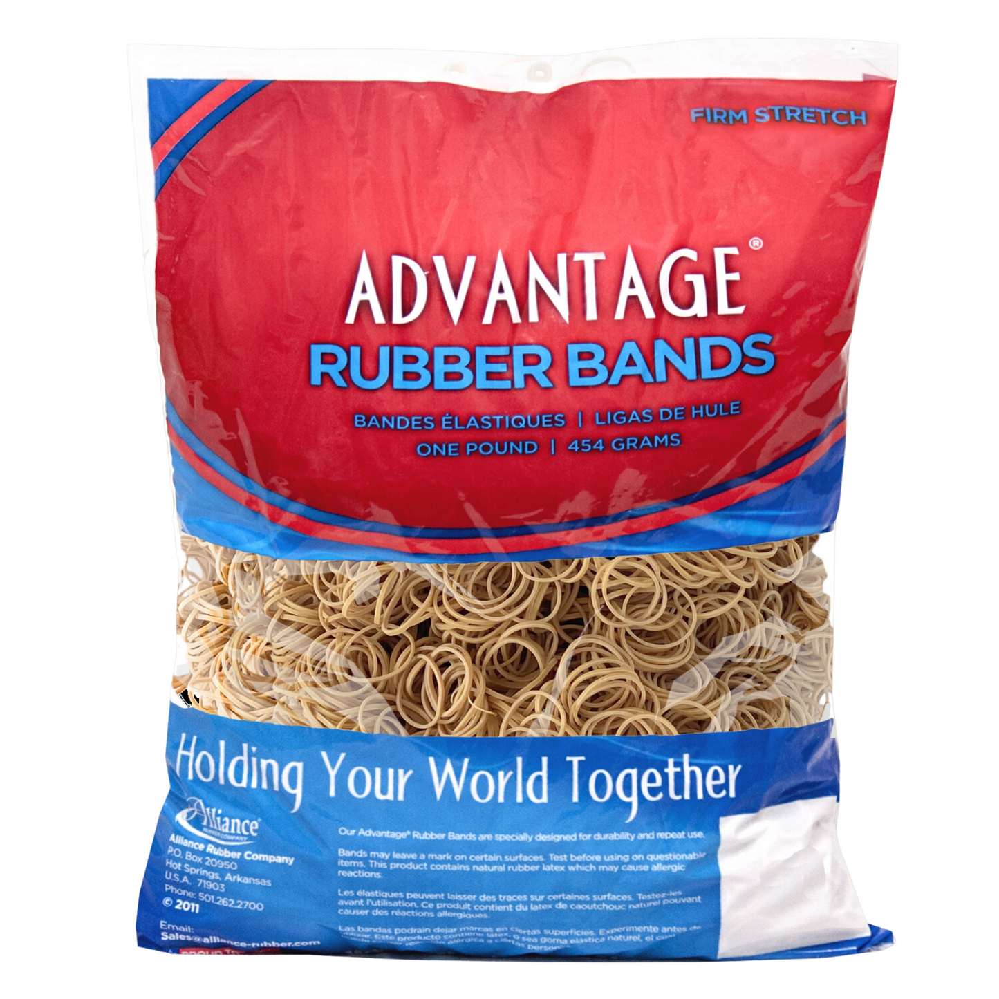 Alliance Advantage Rubber Bands, Size #10 (1-1/4" x 1/16"), Natural Crepe