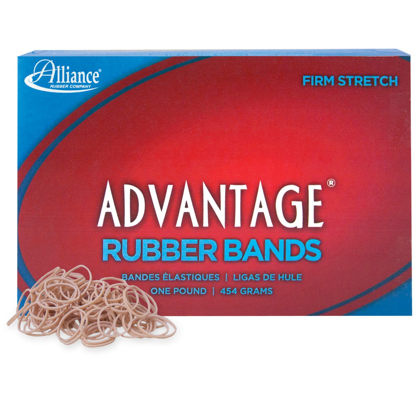 Alliance Advantage Rubber Bands, Size #10 (1-1/4" x 1/16"), Natural Crepe