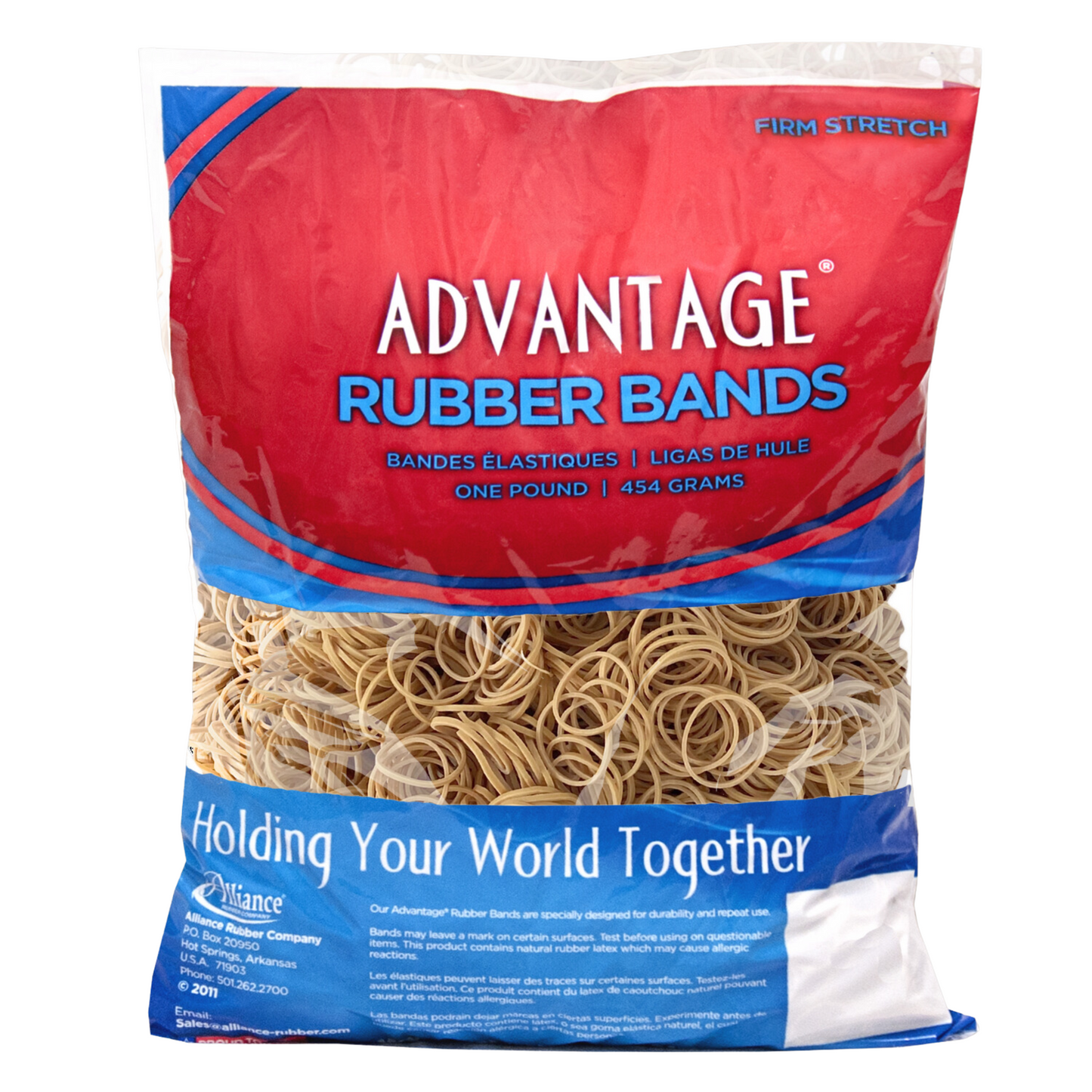 Alliance Advantage Rubber Bands, Size #12 (1-3/4" x 1/16"), Natural Crepe