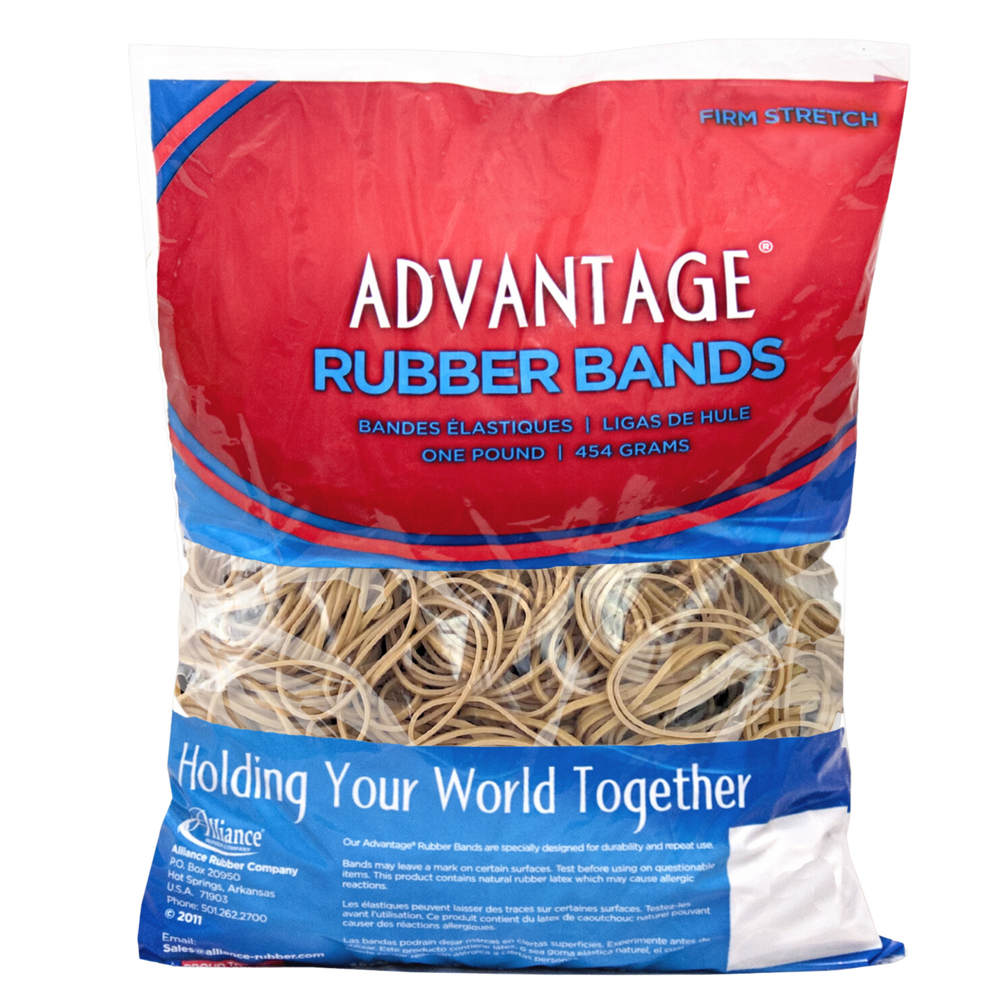 Alliance Advantage Rubber Bands, Size #14 (2" x 1/16"), Natural Crepe