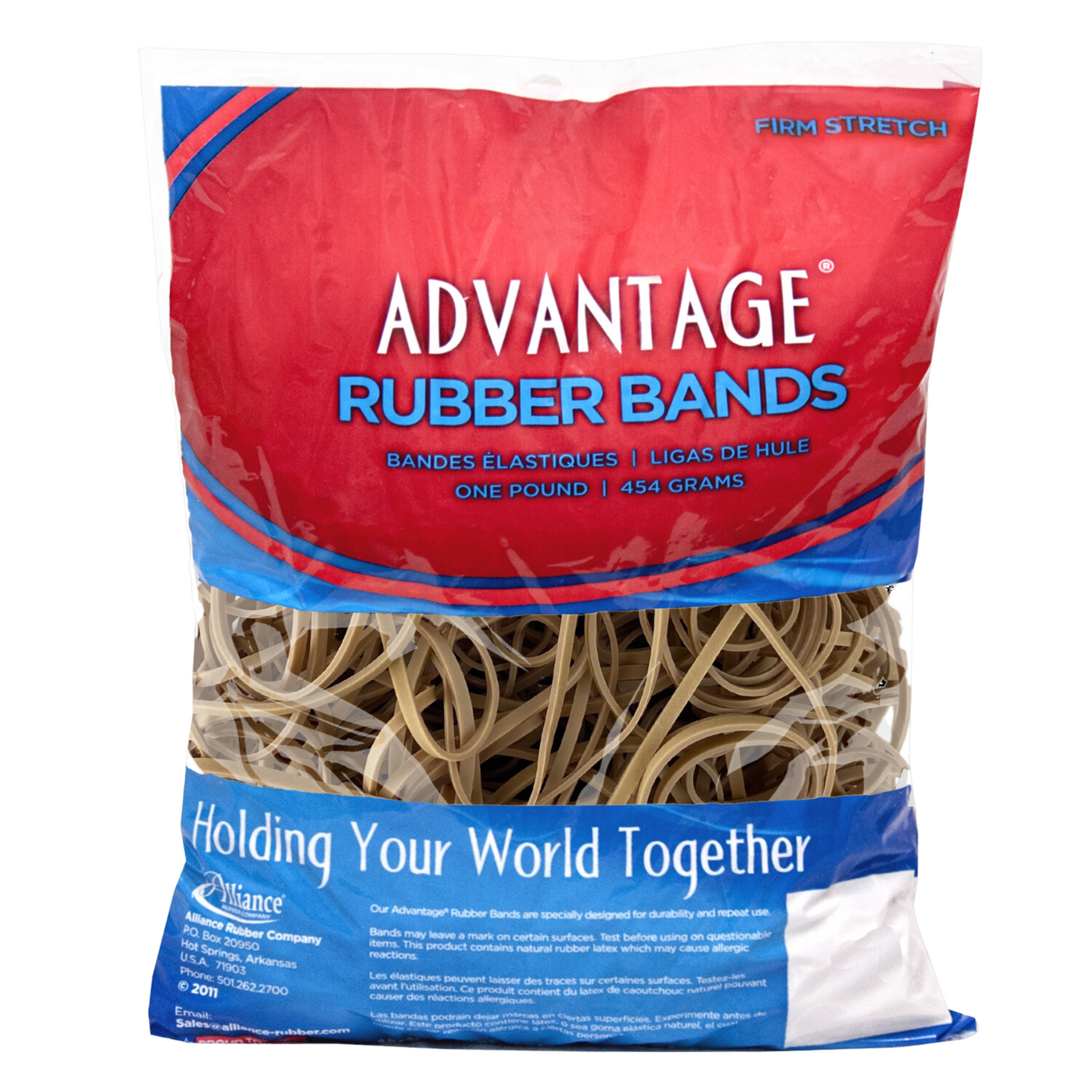 Alliance Advantage Rubber Bands, Size #117B (7" x 1/8"), Natural Crepe
