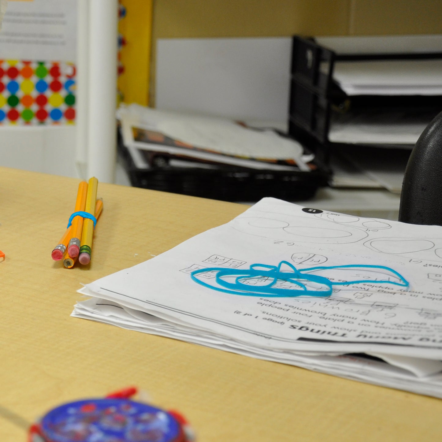 Alliance Non-Latex with Antimicrobial Protection Rubber Bands, Size #19 (3-1/2" x 1/16"), Cyan Blue