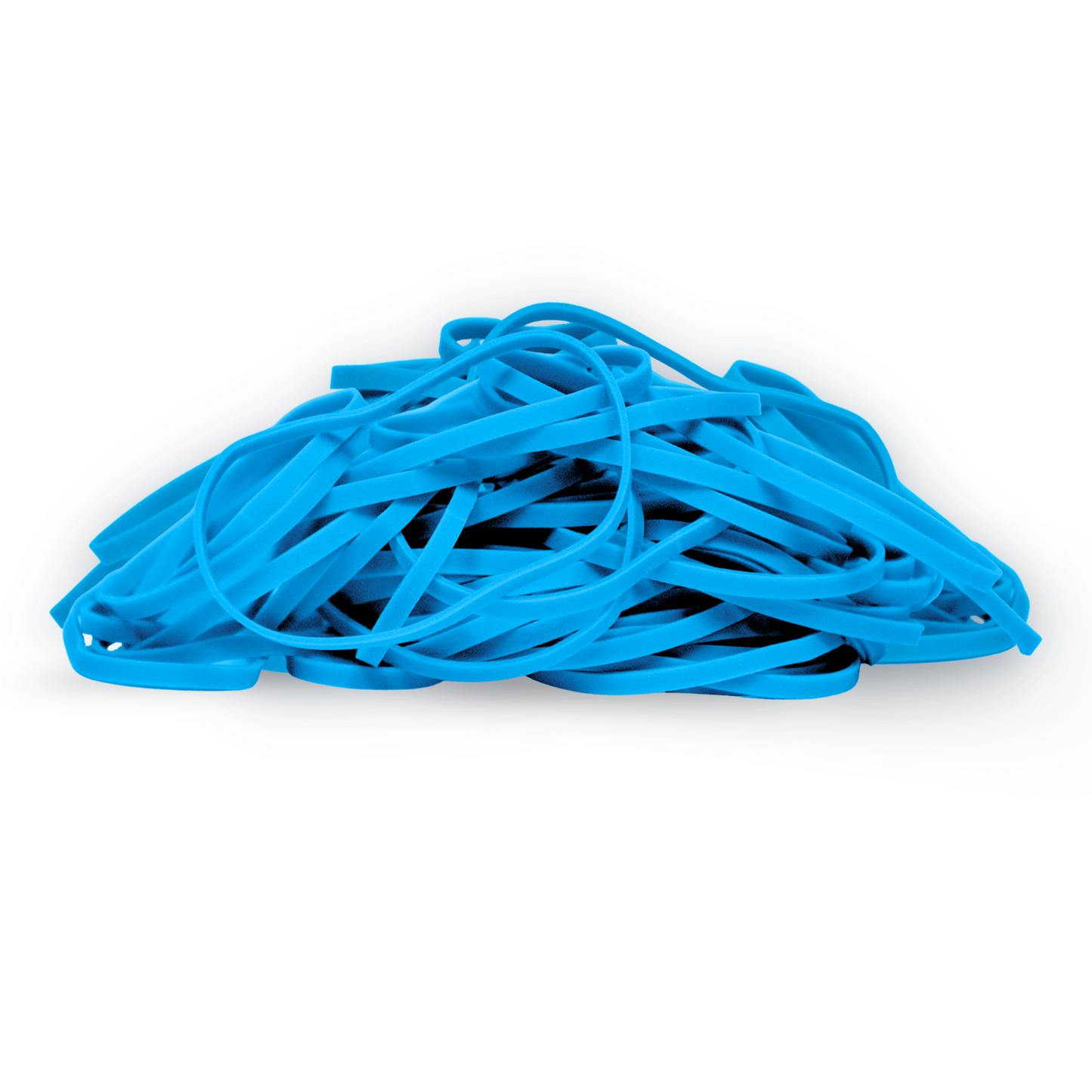 Alliance Non-Latex with Antimicrobial Protection Rubber Bands, Size #33 (3-1/2" x 1/8"), Cyan Blue