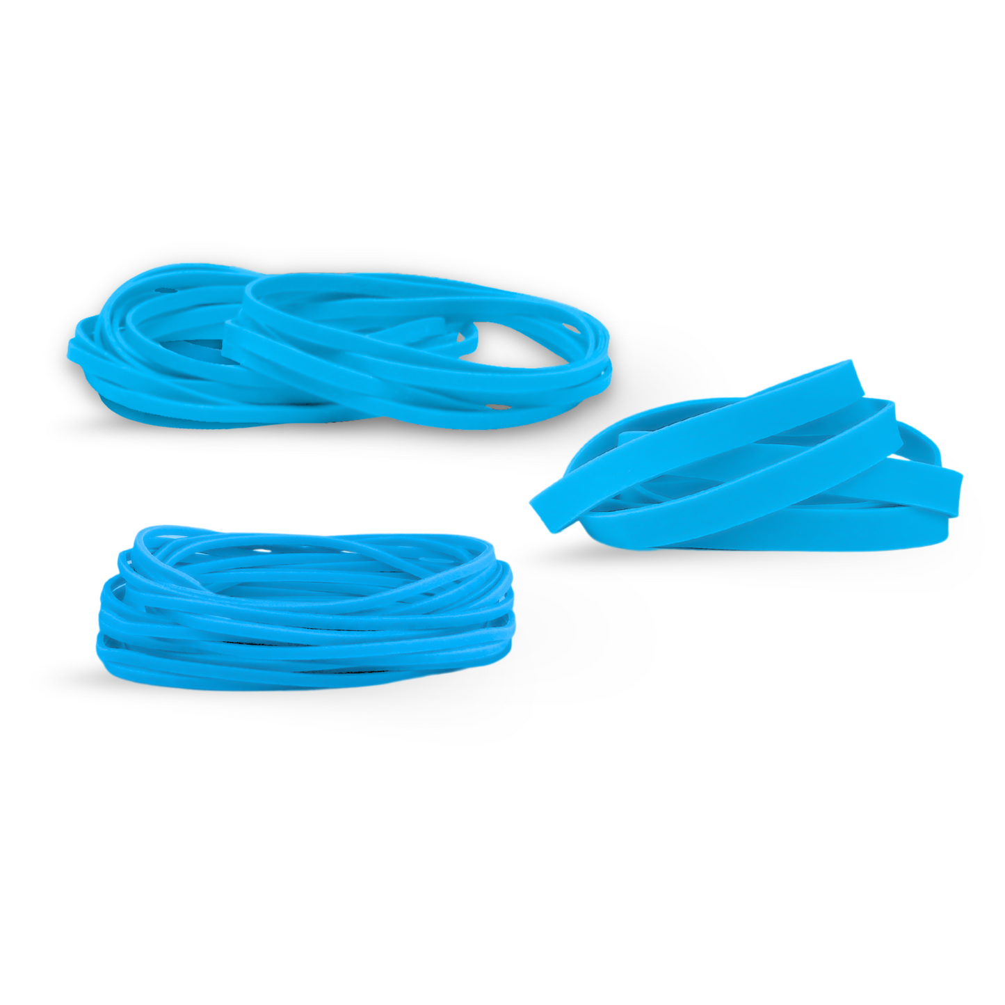 Alliance Non-Latex with Antimicrobial Protection Rubber Bands, Size #54 (Assorted), Cyan Blue