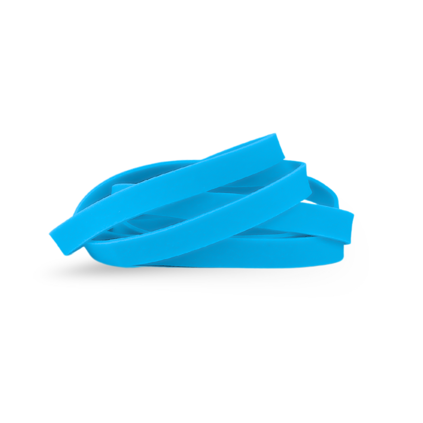 Alliance Non-Latex with Antimicrobial Protection Rubber Bands, Size #64 (3-1/2" x 1/4"), Cyan Blue