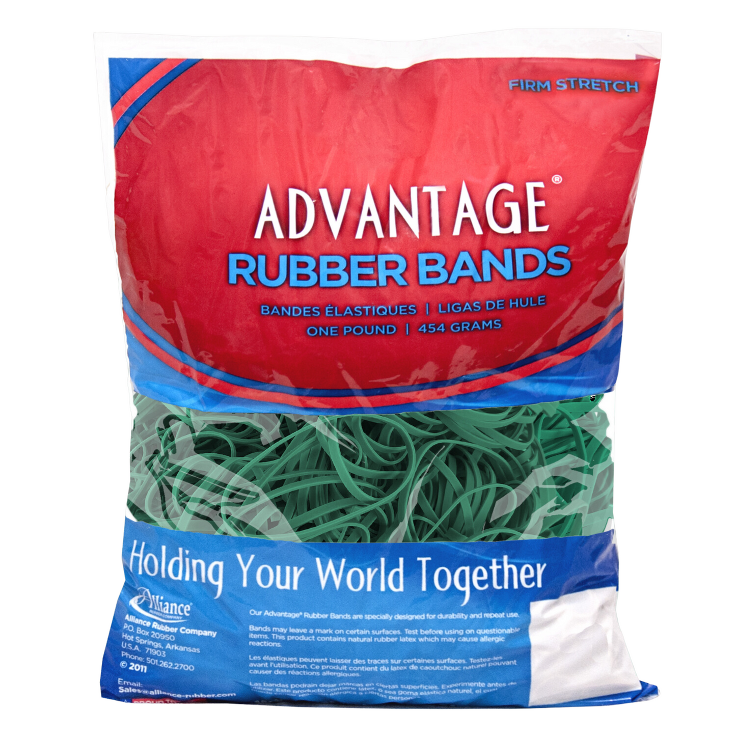 Alliance Advantage Rubber Bands, Size #32 (3" x 1/8"), Green