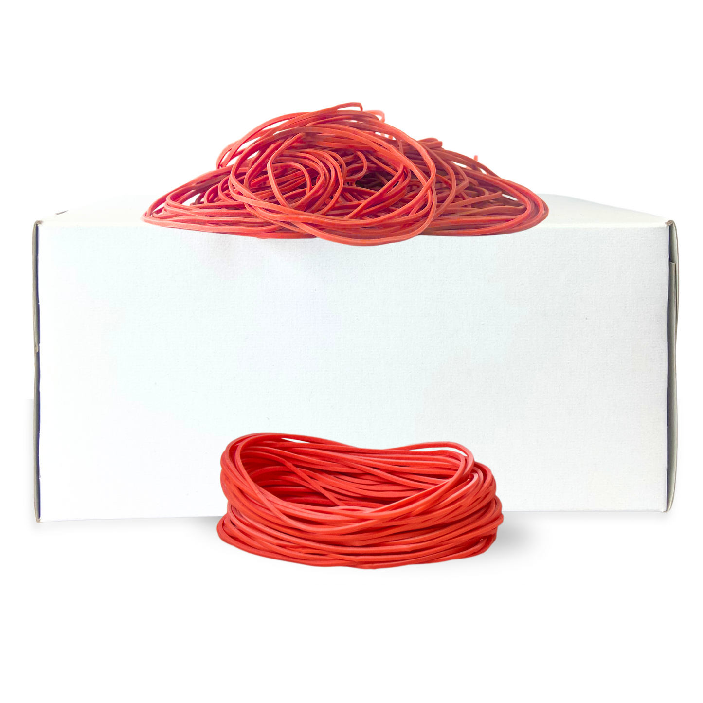 Red Packer Bands - Industrial Quality Rubber Bands, Size #20 (4" x 1/16"), Red