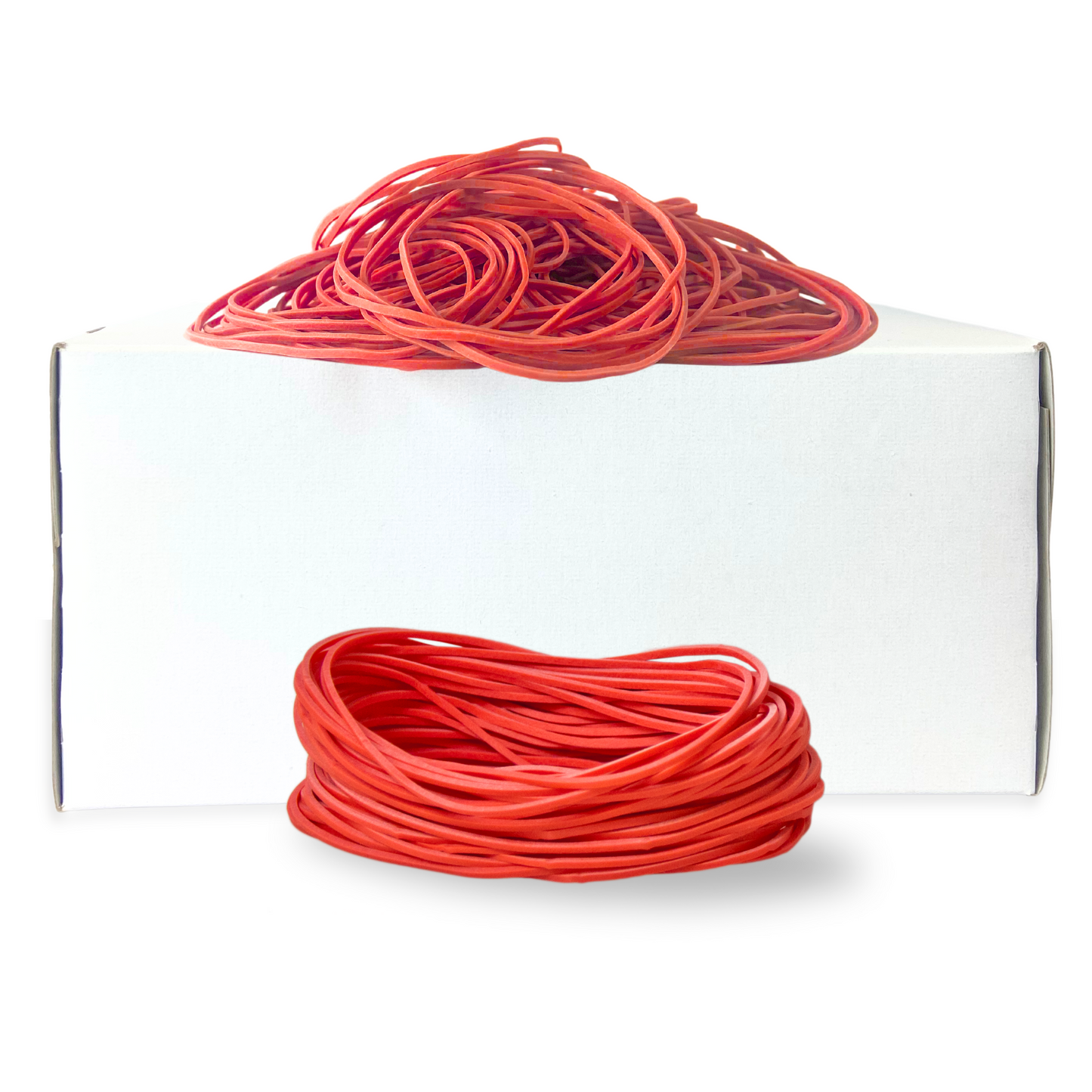 Red Packer Bands - Industrial Quality Rubber Bands, Size #22 (5" x 1-16"), Red