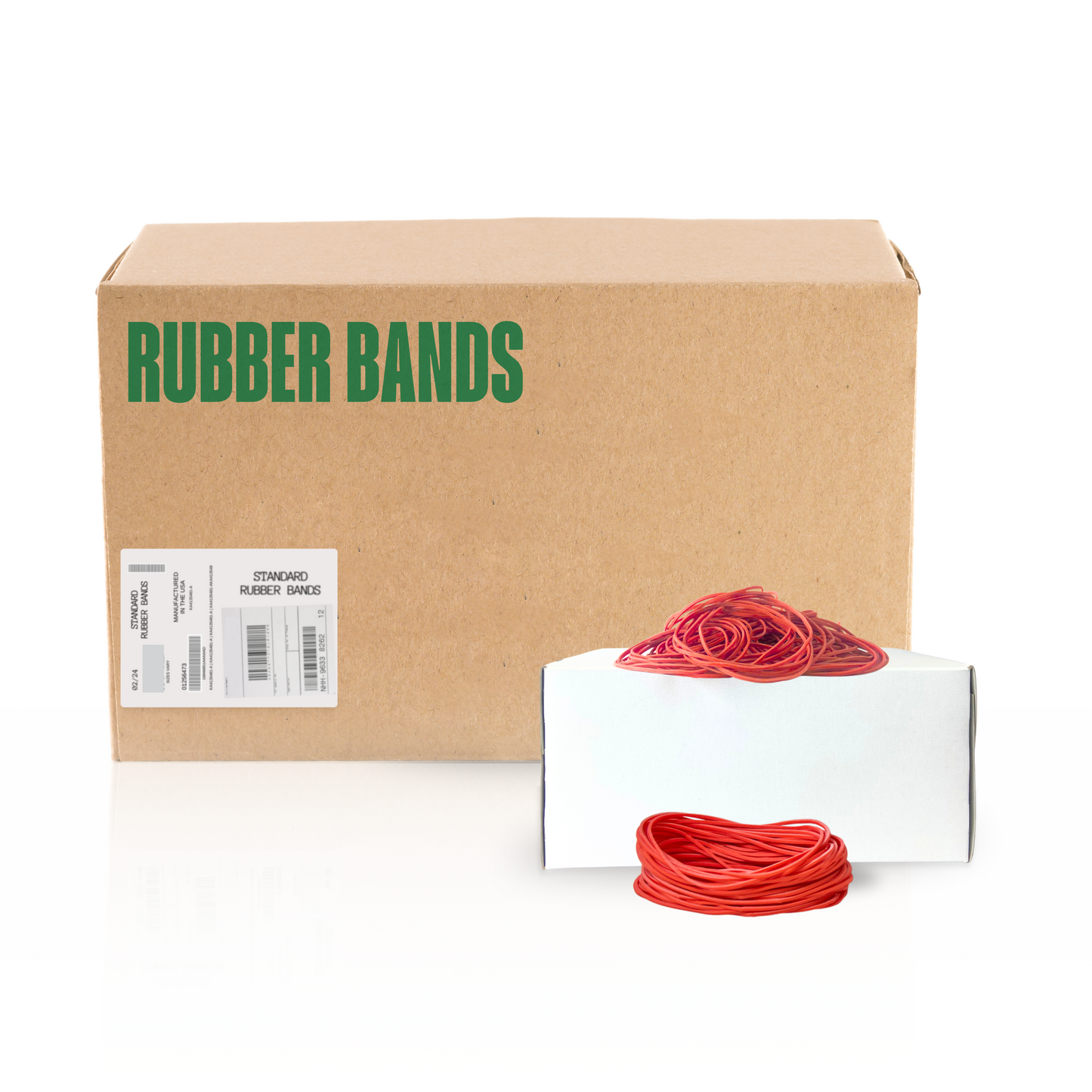 Red Packer Bands - Industrial Quality Rubber Bands, Size #22 (5" x 1-16"), Red
