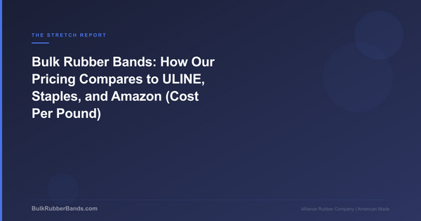 Bulk Rubber Bands: How Our Pricing Compares to ULINE, Staples, and Amazon (Cost Per Pound)