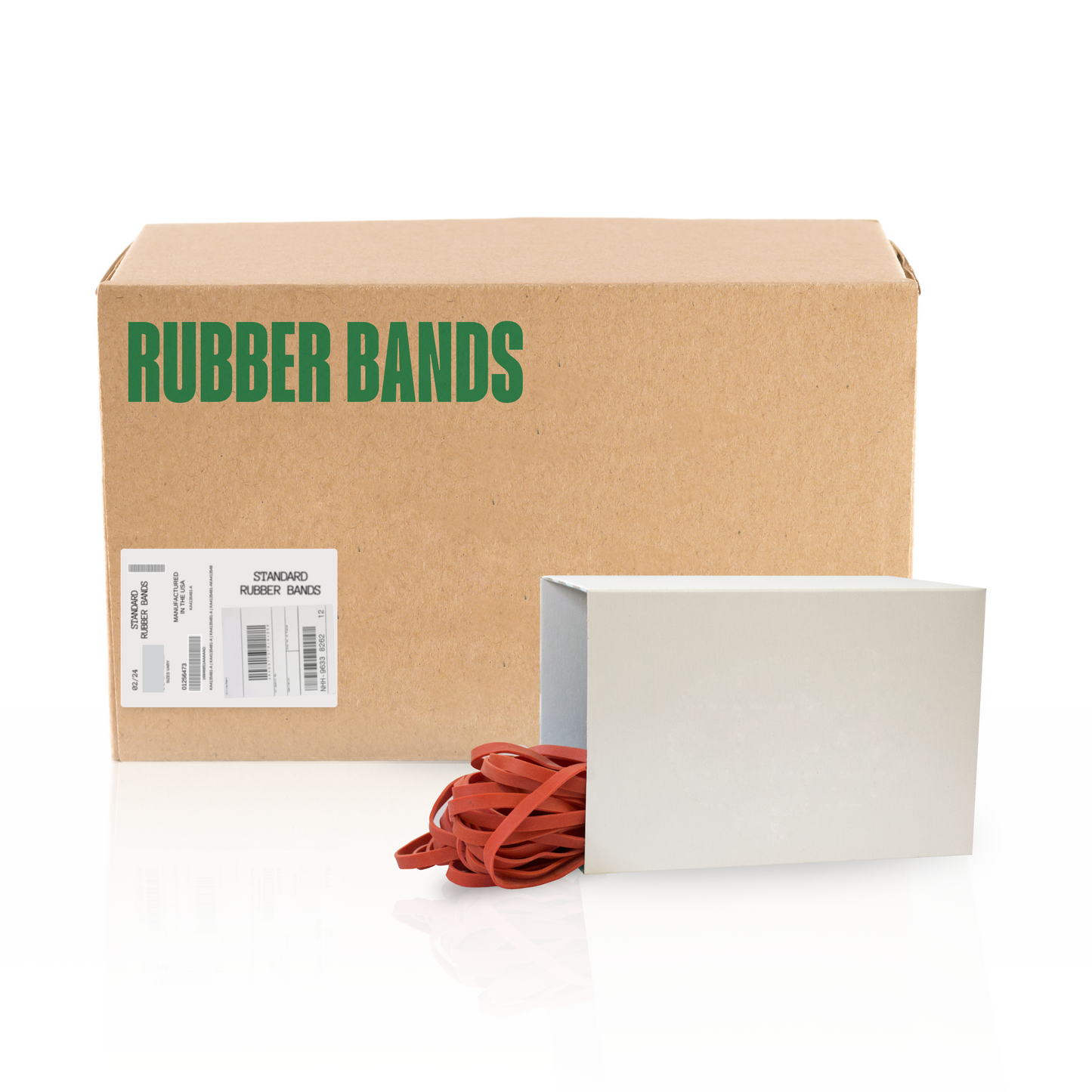 Alliance Can Bandz, Oversized  12" x 1/4" Industrial Rubber Bands, 50 Count Box, Red