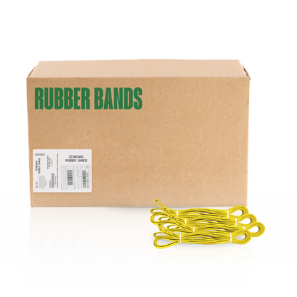 144 Pallet Bands, Extra Large Heavy Duty Industrial Rubber Bands, 84" x 1", Yellow Bulk Case