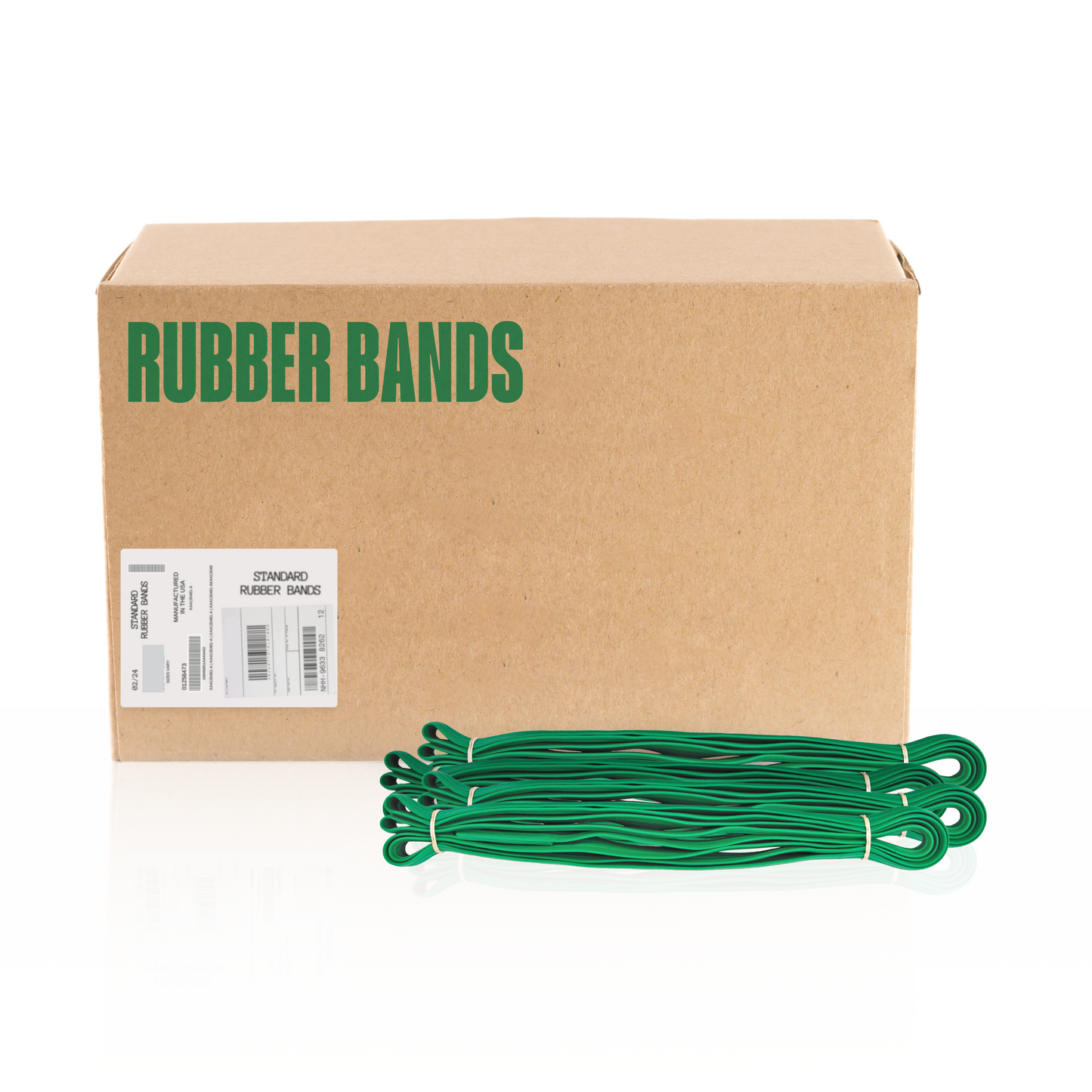 144 Pallet Bands, Extra Large Heavy Duty Industrial Rubber Bands, 112" x 1", Green Bulk Case