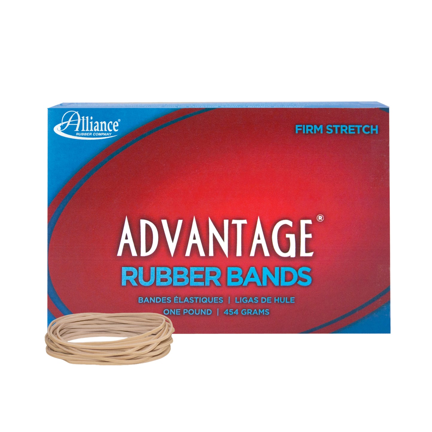 Alliance Advantage Rubber Bands, Size #19 (3-1/2" x 1/16"), Natural Crepe