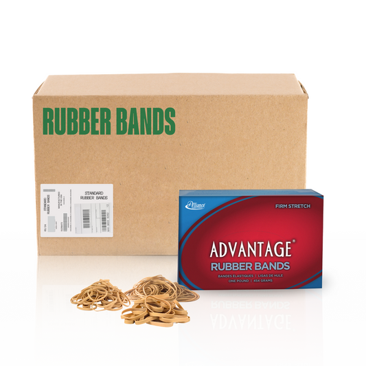 Alliance Advantage Rubber Bands, Size #54 (Assorted), Natural Crepe