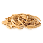 Bulk Alliance Advantage #64 rubber bands, 25 lb case, natural crepe color, ideal for industrial packaging and shipping.