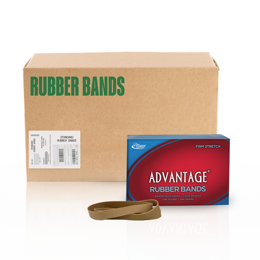 Alliance Advantage Rubber Bands, Size #107 (7" x 5/8"), Natural Crepe