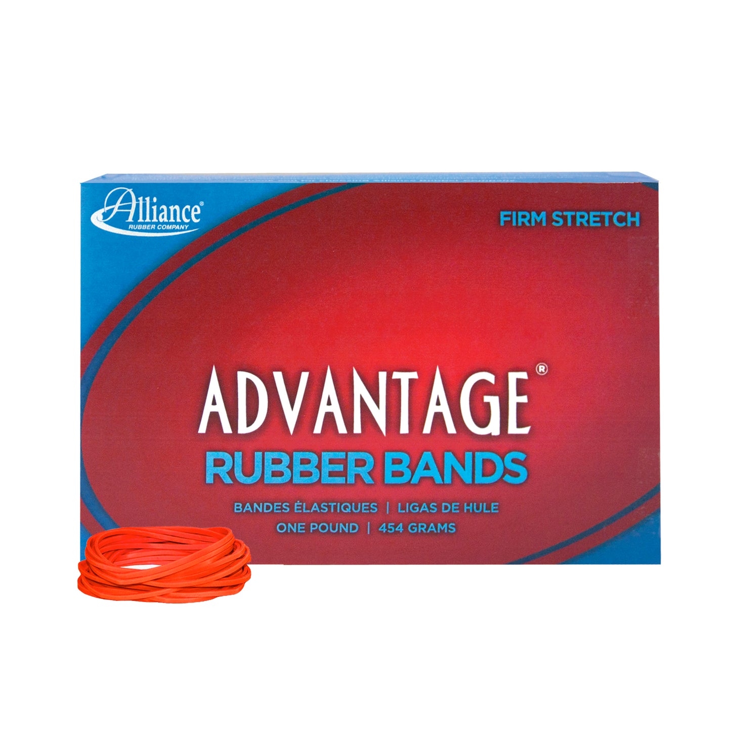 Alliance Advantage Rubber Bands, Size #16 (2-1/2" x 1/16"), Red