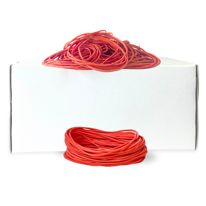 Red Packer Bands - Industrial Quality Rubber Bands, Size #20 (4" x 1/16"), Red
