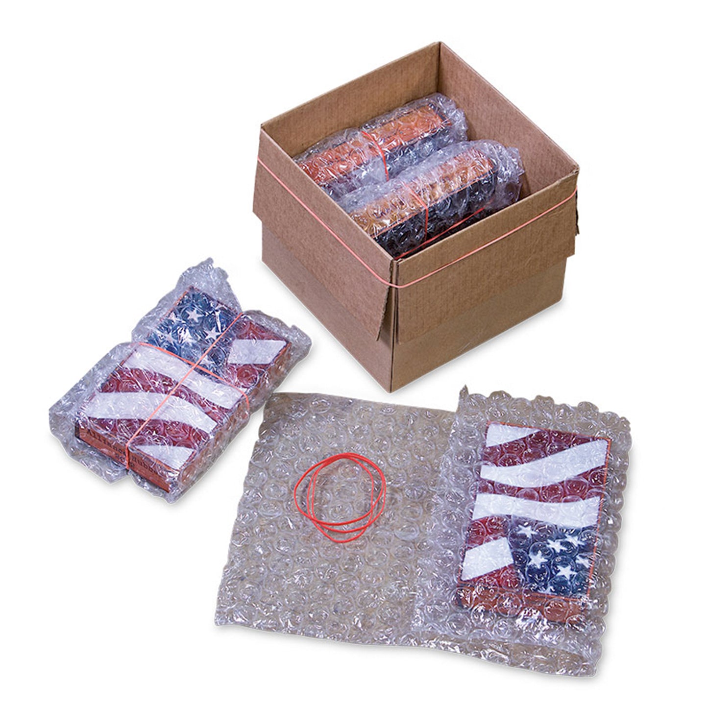 Red Packer Bands - Industrial Quality Rubber Bands, Size #20 (4" x 1/16"), Red