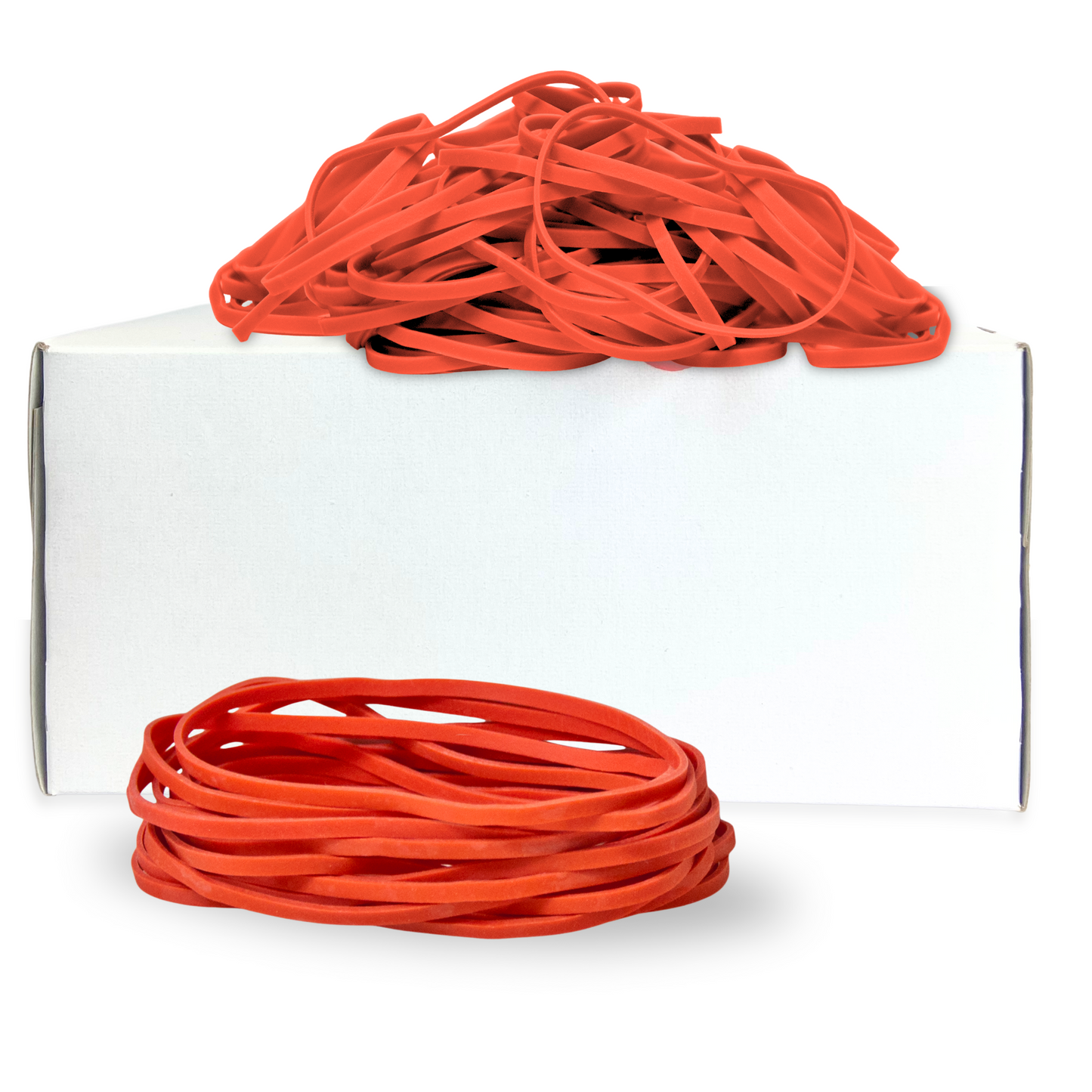 Red Packer Bands - Industrial Quality Rubber Bands, Size #38 (6" x 1/8"), Red