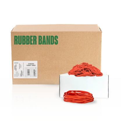 Red Packer Bands - Industrial Quality Rubber Bands, Size #38 (6" x 1/8"), Red