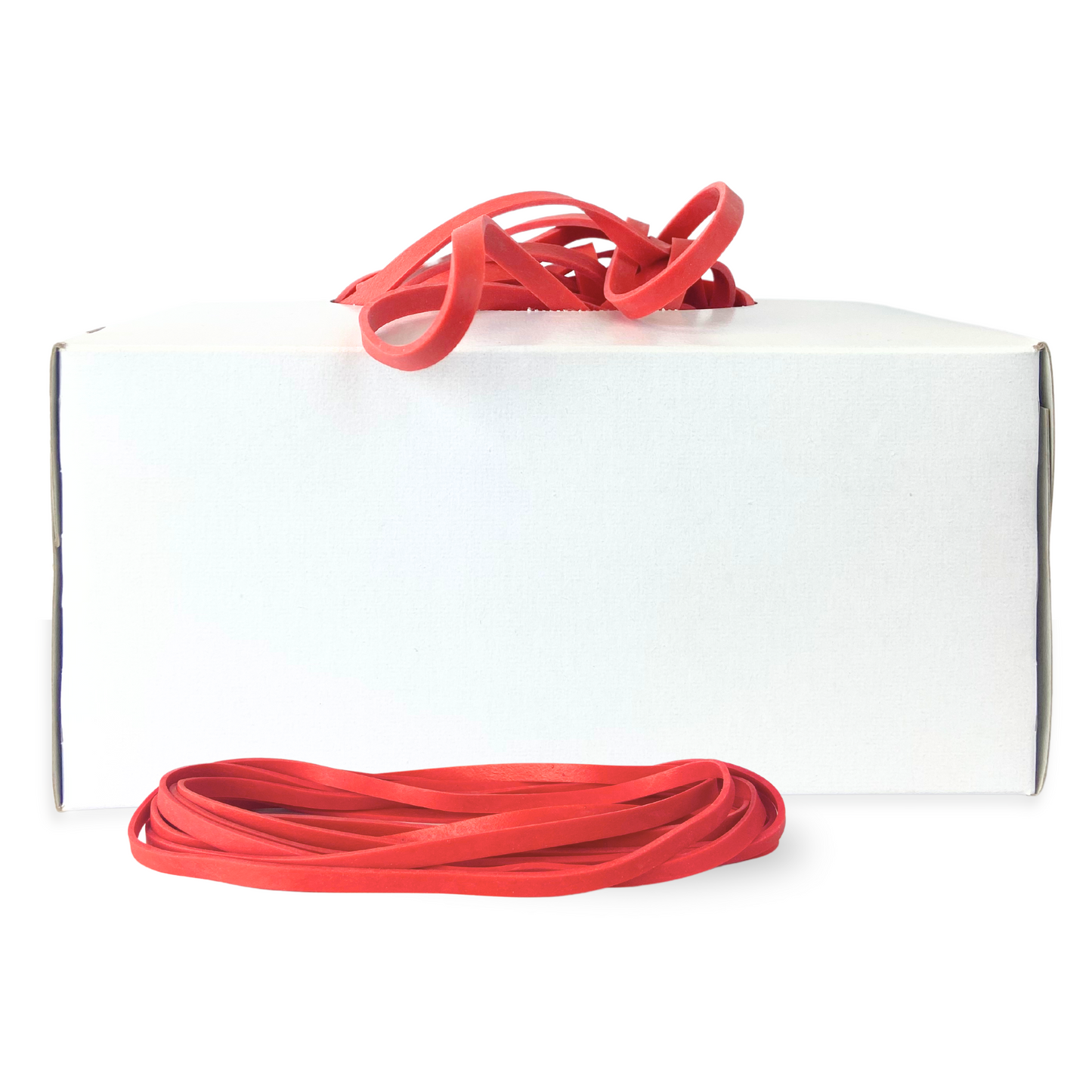 Red Packer Bands - Industrial Quality Rubber Bands, Size #69 (6" x 1/4"), Red