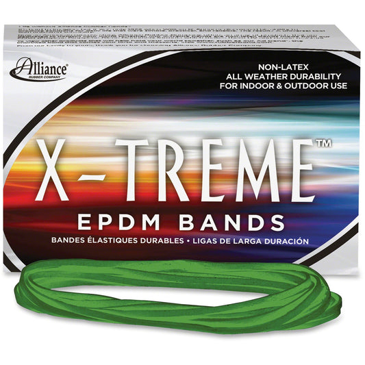 Alliance X-treme File Bands Rubber Bands, Size #117B (7" x 1/8"), Lime Green