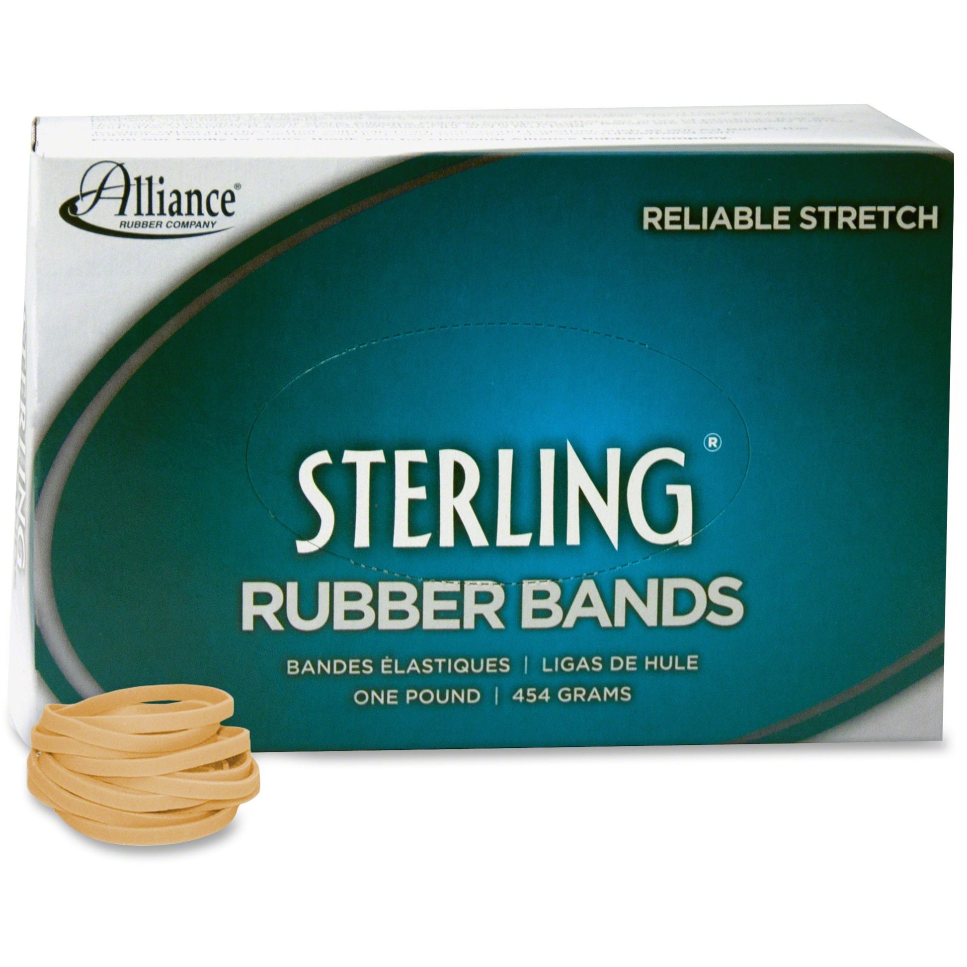 Alliance Sterling Rubber Bands, Size #30 (2" x 1/8"), Crepe