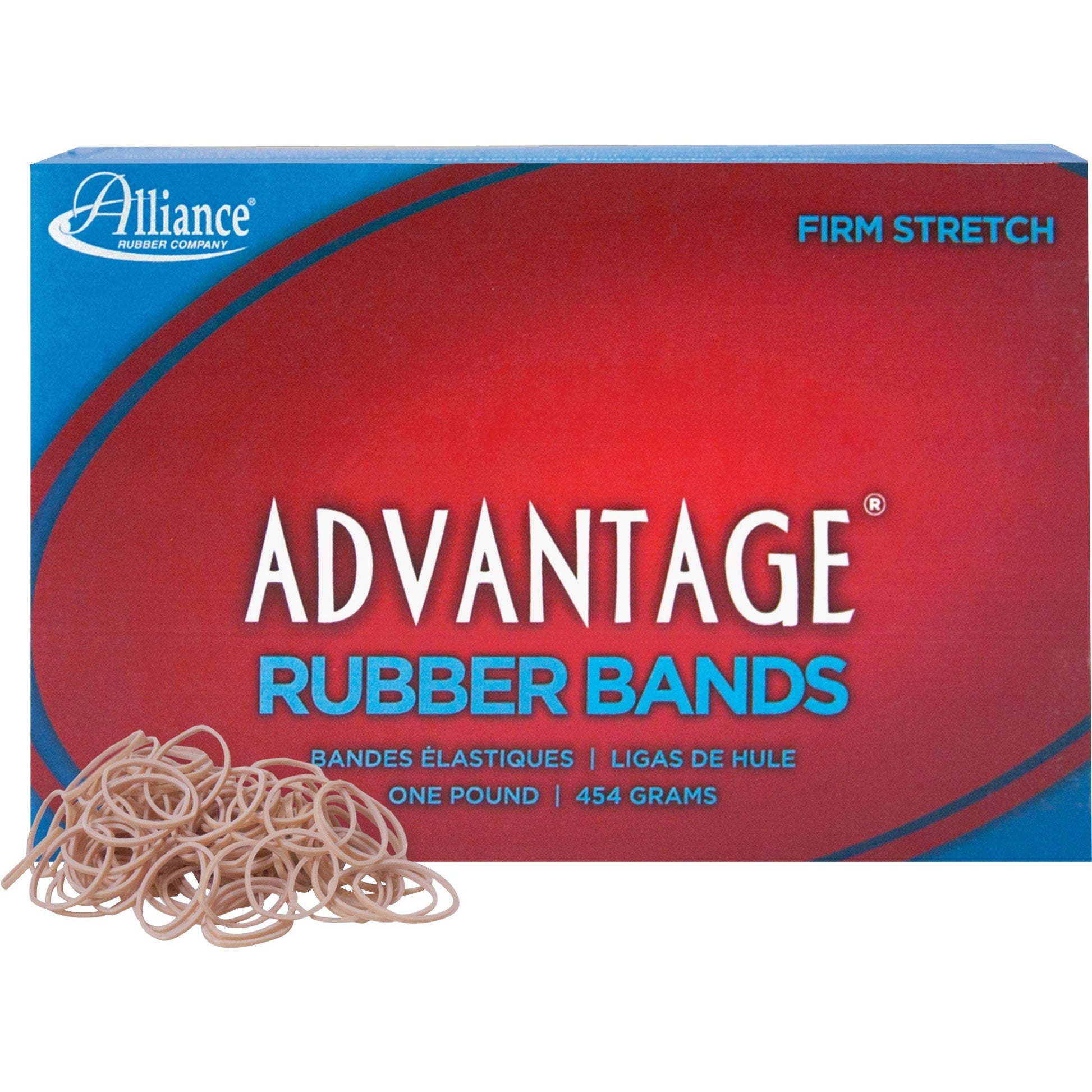 Alliance Advantage Rubber Bands, Size #10 (1-1/4" x 1/16"), Natural Crepe