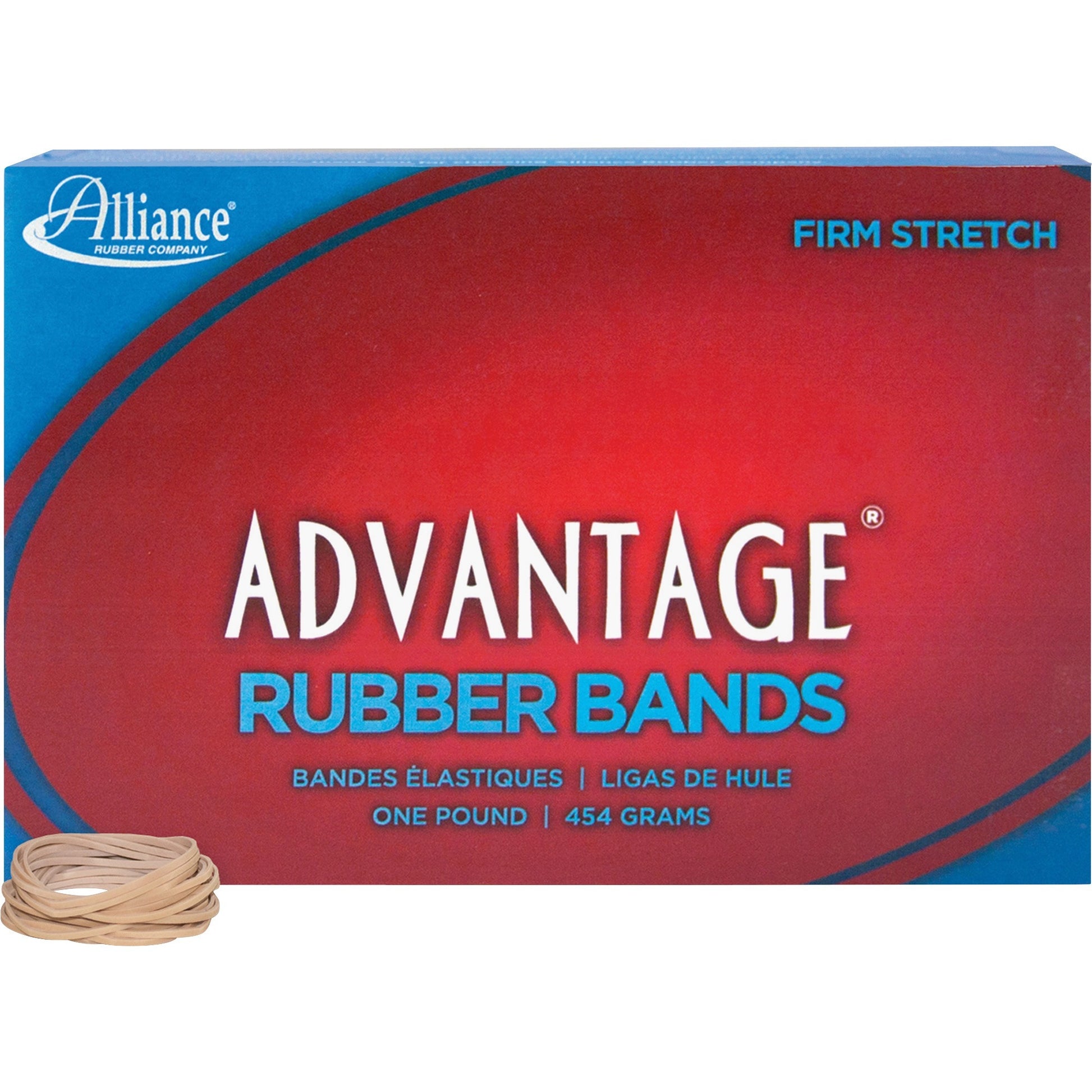 Alliance Advantage Rubber Bands, Size #12 (1-3/4" x 1/16"), Natural Crepe