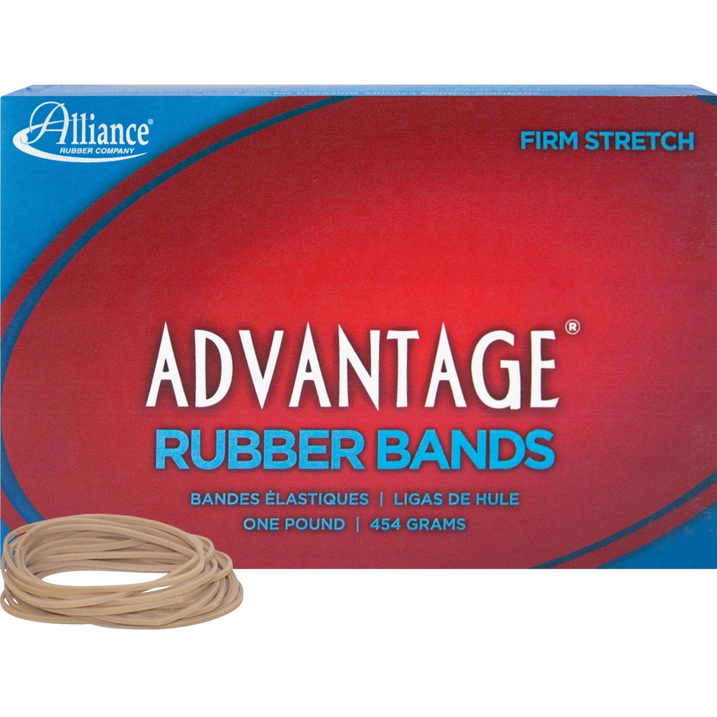 Alliance Advantage Rubber Bands, Size #18 (3" x 1/16"), Natural Crepe