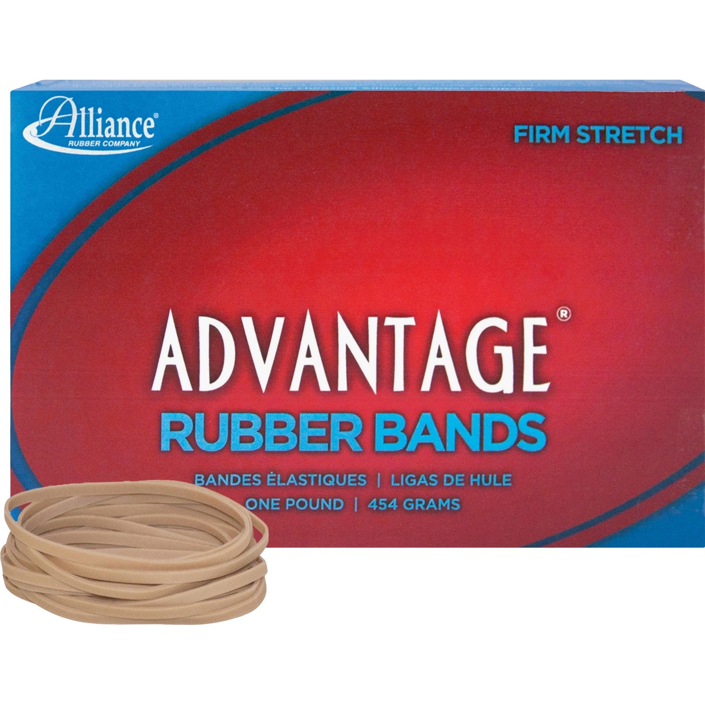 Alliance Advantage Rubber Bands, Size #33 (3-1/2" x 1/8"), Natural Crepe