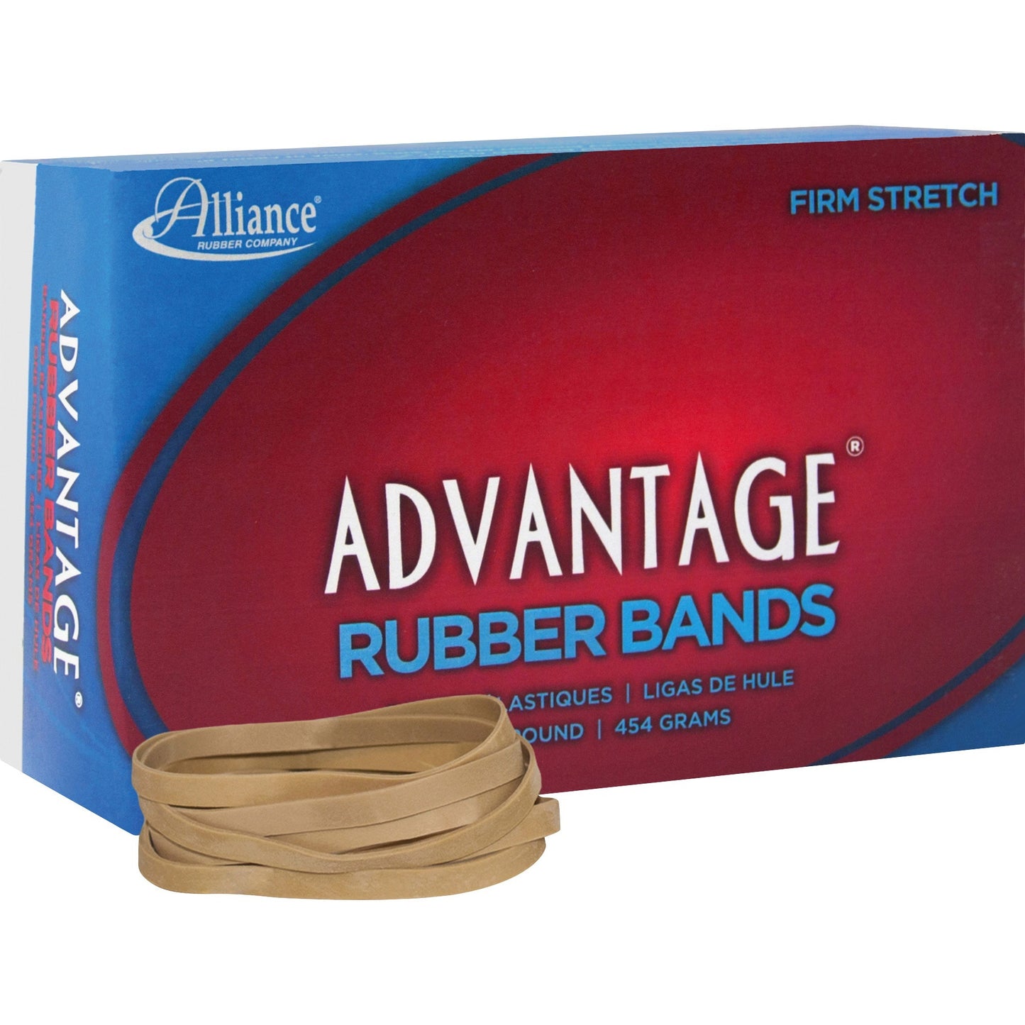 Alliance Advantage Rubber Bands, Size #64 (3-1/2" x 1/4"), Natural Crepe