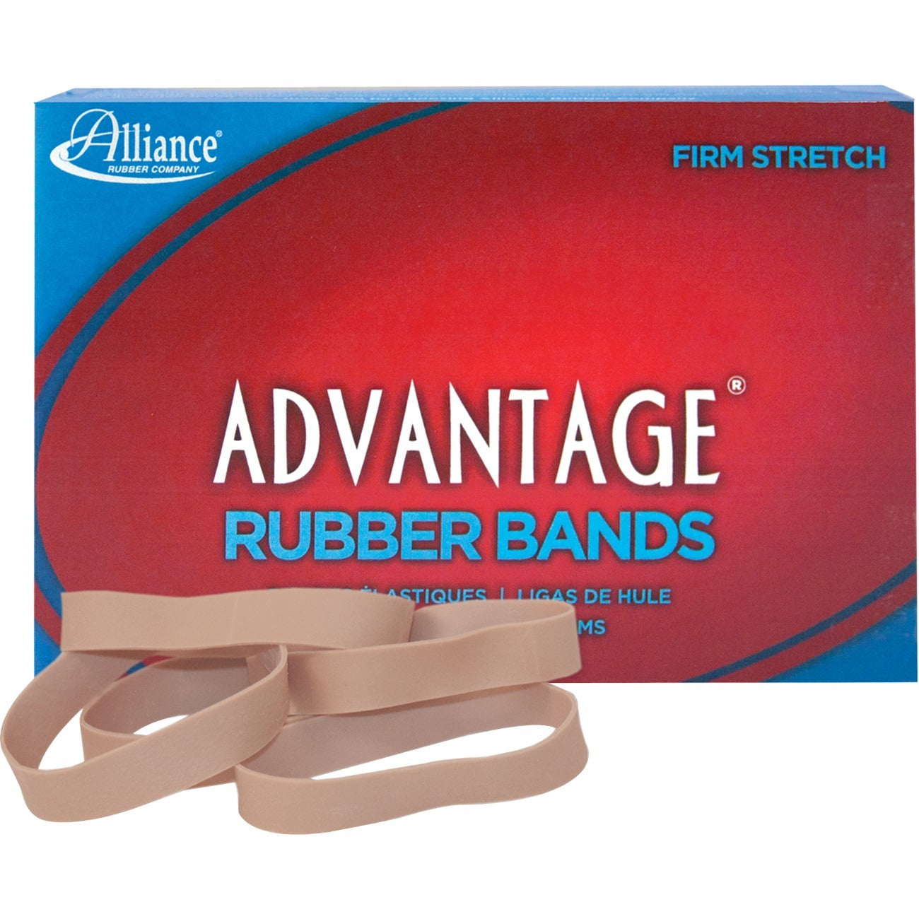 Alliance Advantage Rubber Bands, Size #82 (2-1/2" x 1/2"), Natural Crepe