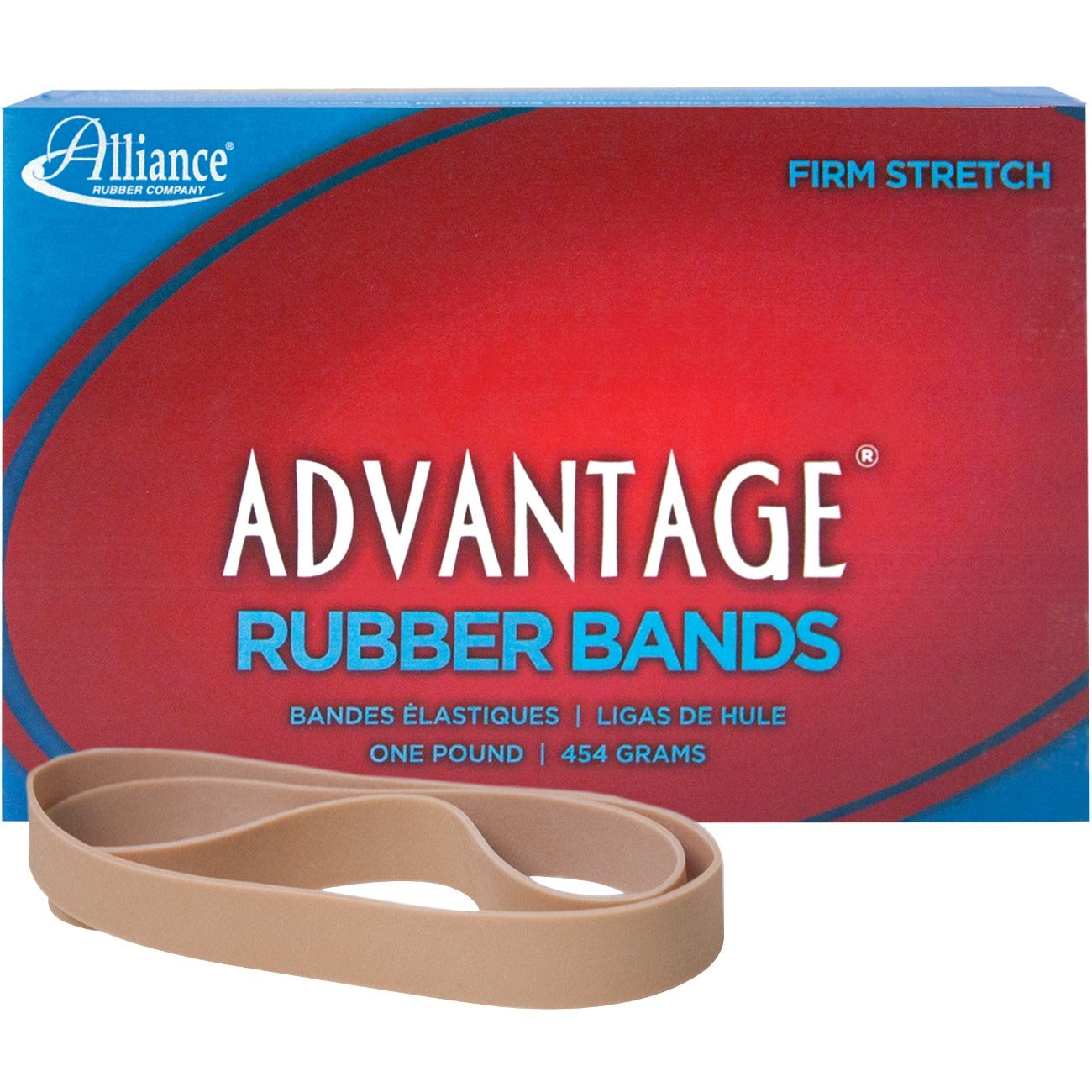 Alliance Advantage Rubber Bands, Size #105 (5" x 5/8"), Natural Crepe