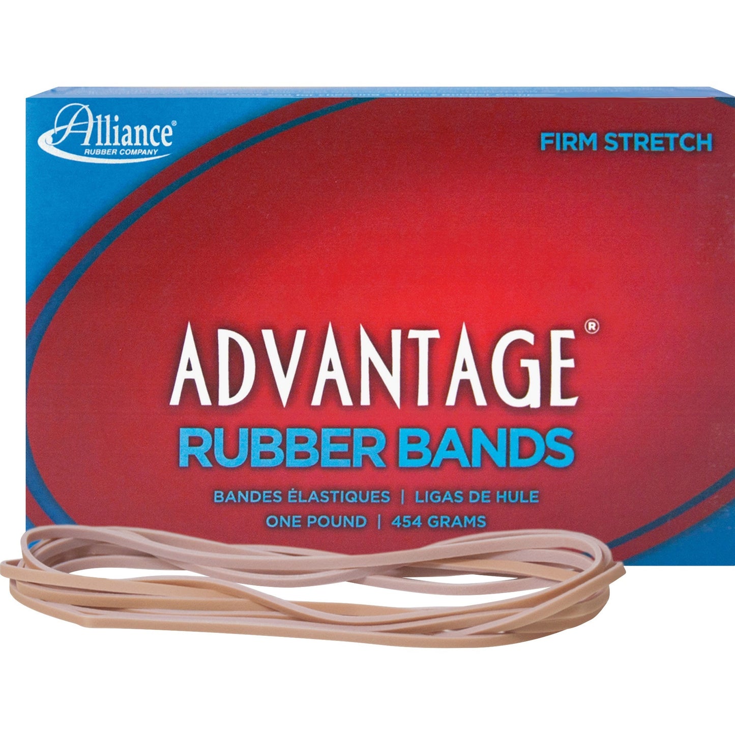 Alliance Advantage Rubber Bands, Size #117B (7" x 1/8"), Natural Crepe