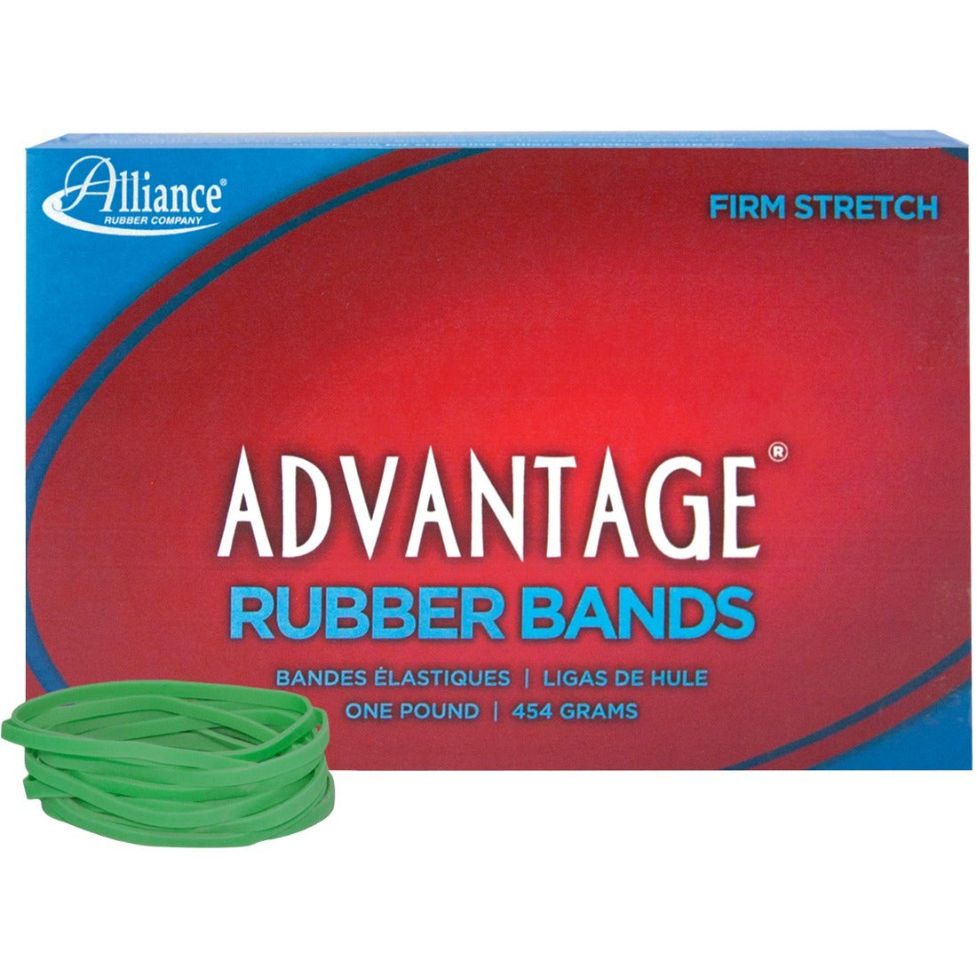 Alliance Advantage Rubber Bands, Size #32 (3" x 1/8"), Green