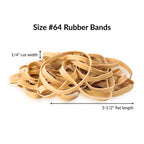 Size #64 rubber band dimensions 3-1/2 inch by 1/4 inch